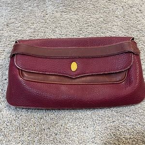 Cartier Vintage Leather Makeup Bag Clutch Red